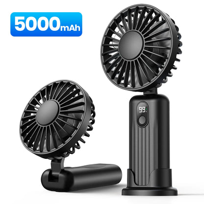 Portable Mini Fan,2400Mah USB Rechargeable Hand Neck Fan 3In1 Personal Electric Fan Standing Fans for Room Camping Foldable
